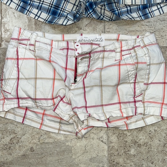 2 pairs of Aeropostale plaid stretch shorts size 0 - Picture 3 of 8